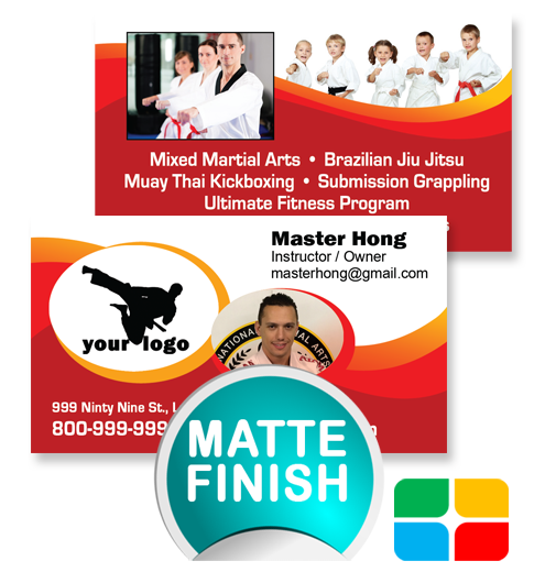 Martial Arts Business Cards ma020010 Matte