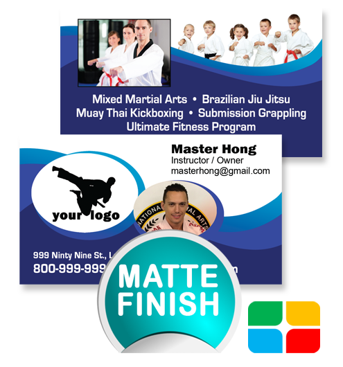 Martial Arts Business Cards ma020020 Matte