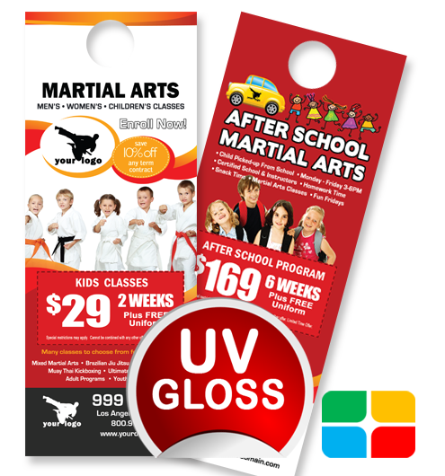 Martial Arts Door Hangers ma020010 4.25 x 11 UV Gloss