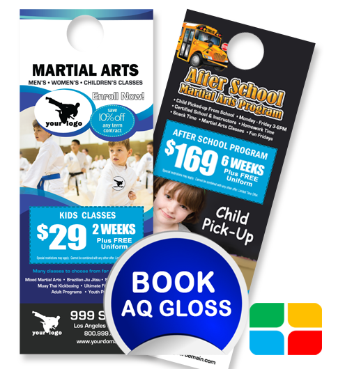 Martial Arts Door Hangers ma020020 4.25 x 11 AQ