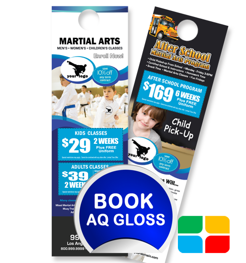 Martial Arts Door Hangers ma020020 4.25 x 14 AQ
