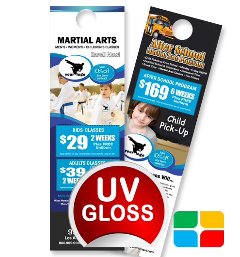 Martial Arts Door Hangers ma020020 4.25 x 14 UV Gloss