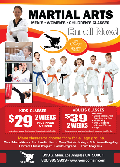 Martial Arts EDDM (6.5 x 9) #MA020010 Cover Front