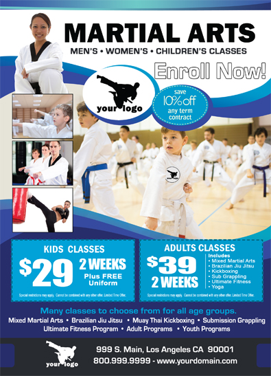 Martial Arts EDDM (6.5 x 9) #MA020020 Cover Front