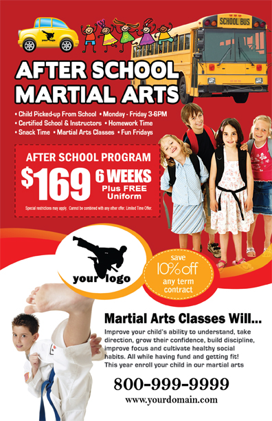 Martial Arts Flyer (8.5 x 5.5) #MA020010 Back