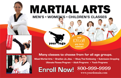 Martial Arts Postcard (8.5 x 5.5) #MA020010 Matte Front