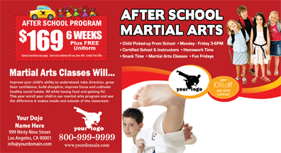 Martial Arts Postcard (6 x 11) #MA020010 UV Gloss Back