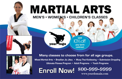 Martial Arts Postcard (8.5 x 5.5) #MA020020 Matte Front