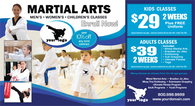 Martial Arts Postcard (6 x 11) #MA020020 Matte Front