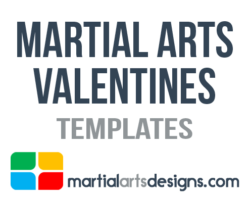 Martial Arts Valentines Templates