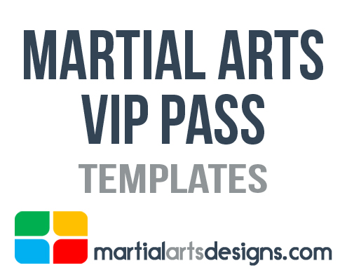 Martial Arts VIP Pass Templates