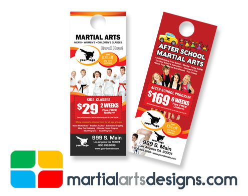 Martial Arts Door Hanger Template ma020010