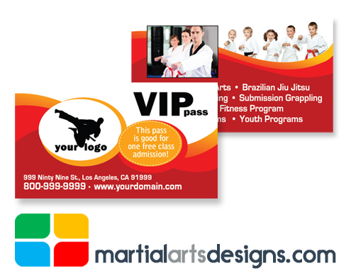 Martial Arts VIP Pass Template ma020010