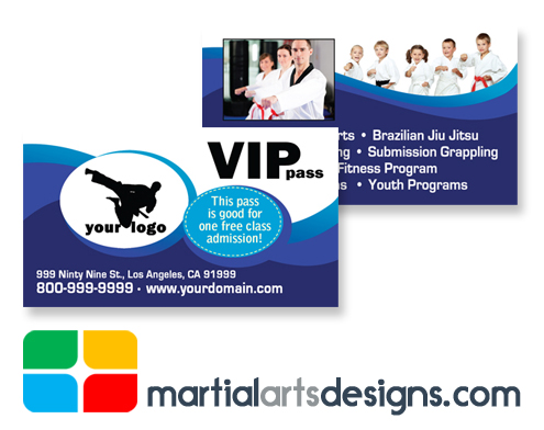 Martial Arts VIP Pass Template ma020020