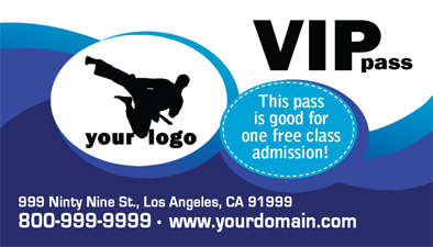 Martial Arts VIP Pass #MA020020 Matte Front