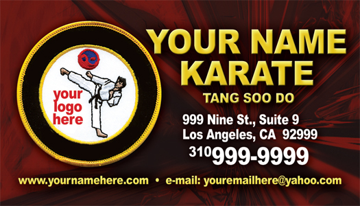Martial Arts Design Template ma001001 Business card