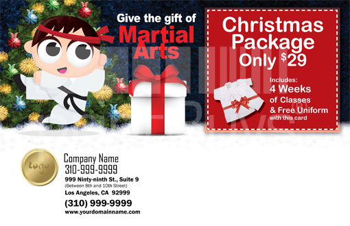 Martial Arts Design Template Postcard ma000004 side 2