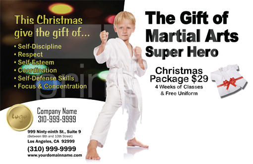 Martial Arts Design Template Postcard ma000006 side 2