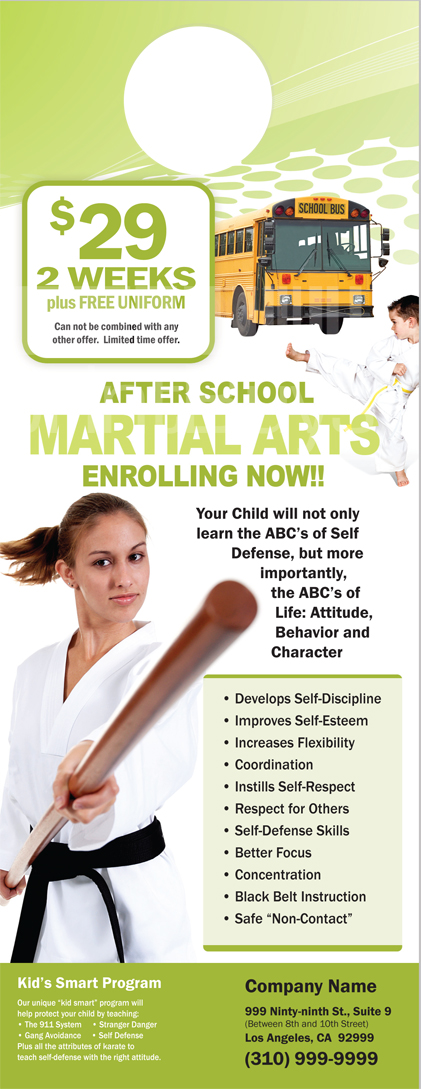 Martial Arts Design Template Postcard 8.5 x 5.5 Flyer ma001501 4.25 x 11