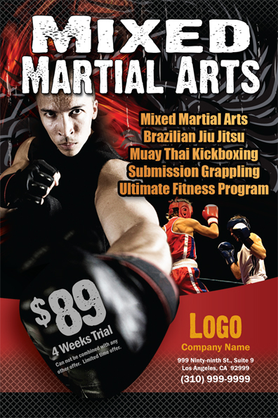 Martial Arts Design Template Postcard ma007001